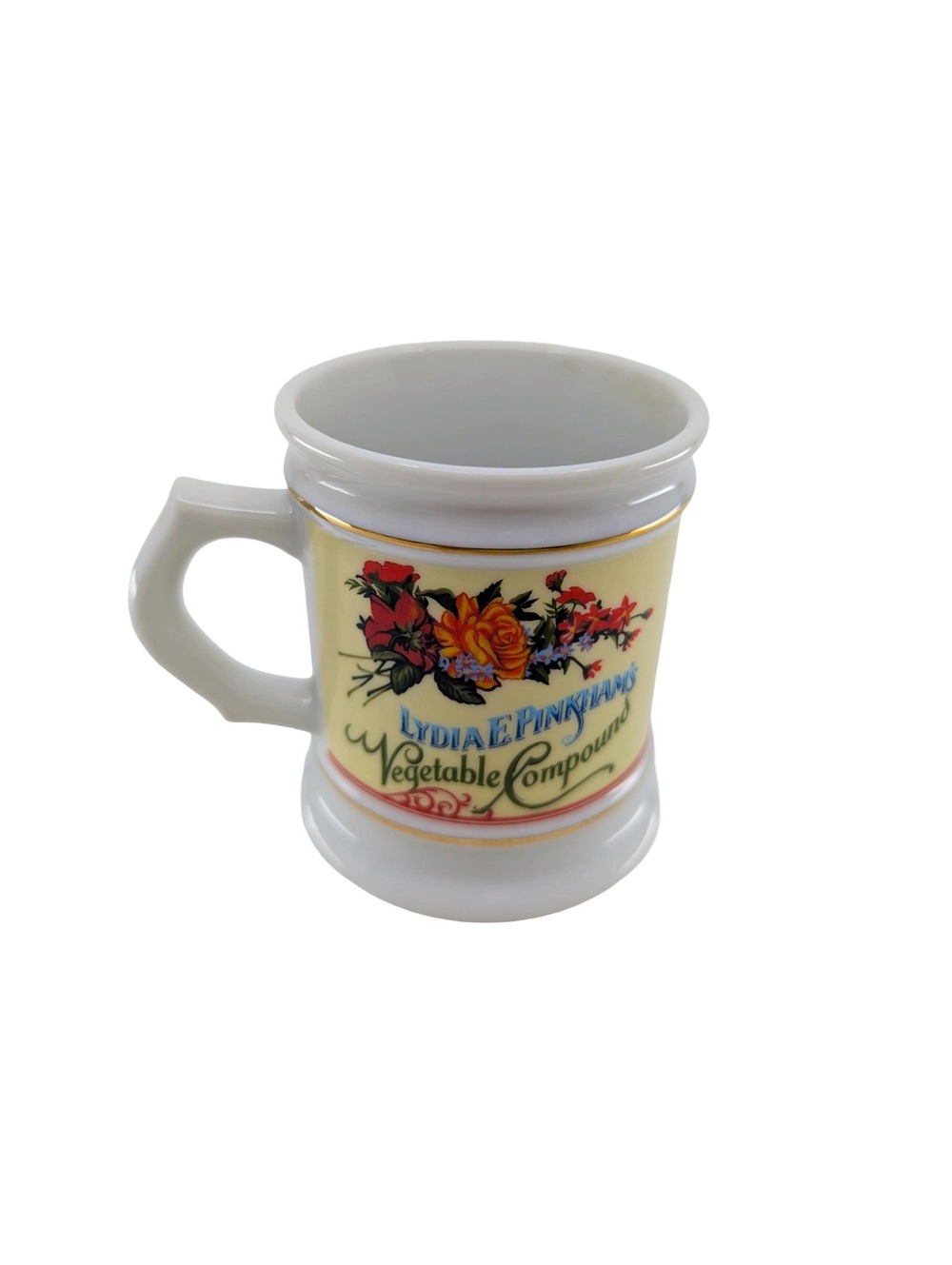 Vintage Lydia E Pinkham's Vegetable Compound Mug Franklin Porcelain 1984